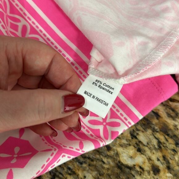 Amelia Quin Cotton Blend Geometric Pattern 3/4 Sleeve Mini Dress Size XL - Picture 6 of 11